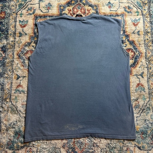 Vintage Harley Davidson Spellout Logo Sleeveless Top Size XL - Picture 2 of 6